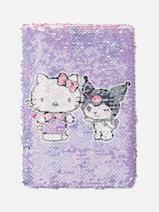 A5 Hello Kitty And Kuromi Reversible Sequin Notebook