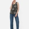 Abstract Print Sleeveless Top