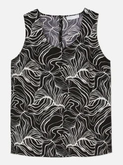 Abstract Print Sleeveless Top