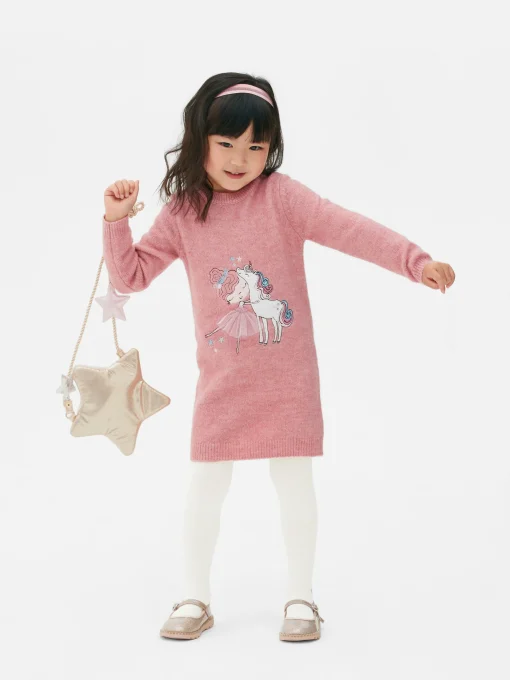 Ballerina Sweater Dress And Tights Set