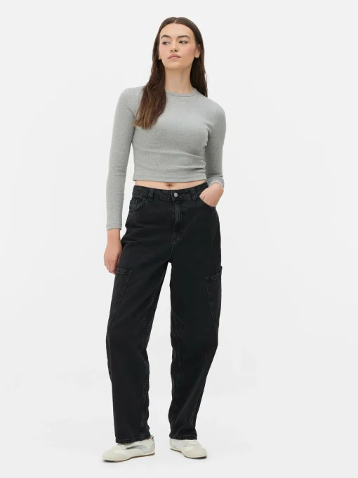 Balloon Leg Cargo Jeans