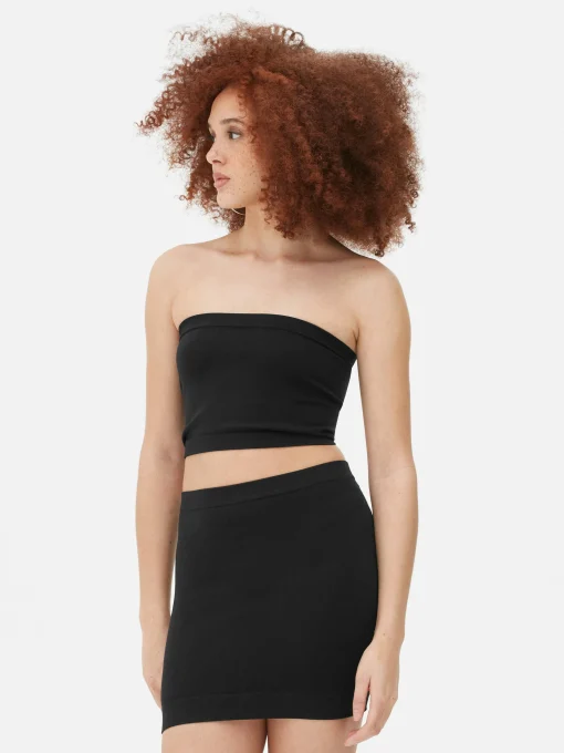 Bandeau Rib Crop Top