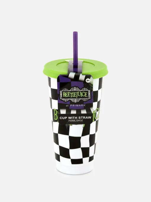 Beetlejuice Cup With Straw