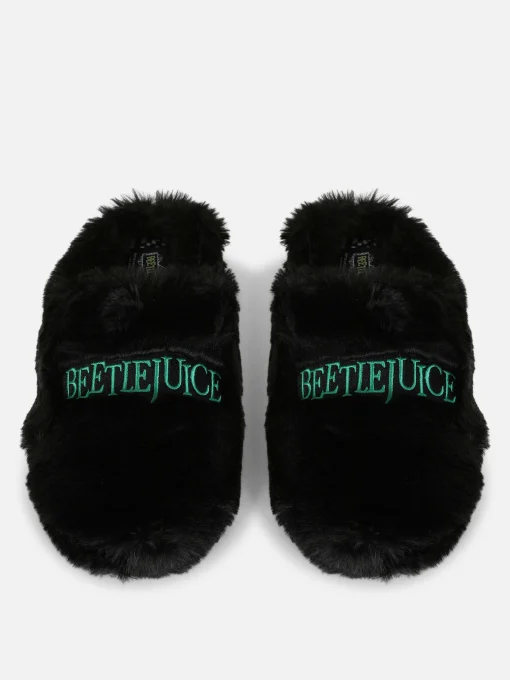 Beetlejuice Fluffy Mule Slippers