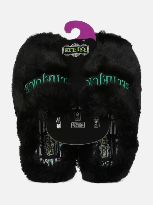 Beetlejuice Fluffy Mule Slippers