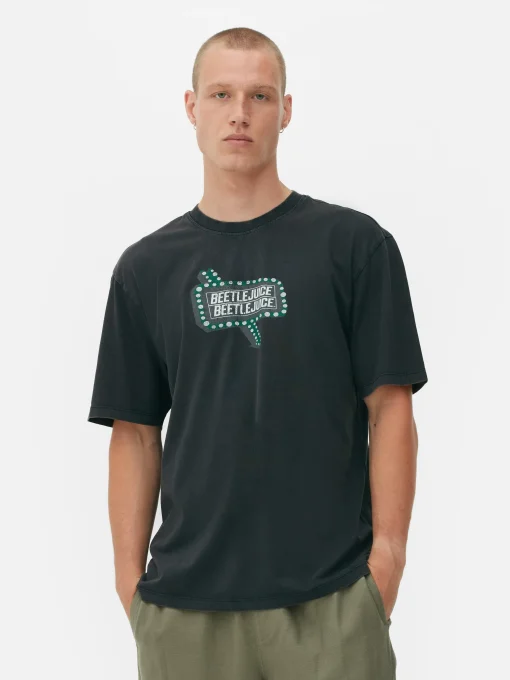 Beetlejuice Washed Effect T-Shirt