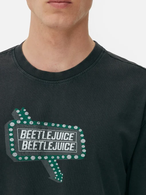Beetlejuice Washed Effect T-Shirt