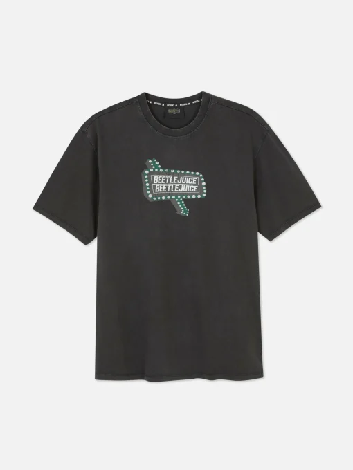 Beetlejuice Washed Effect T-Shirt