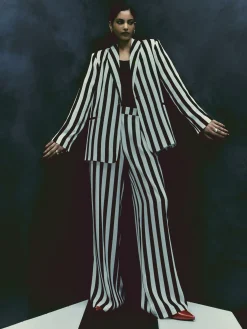 Beetlejuice X Colleen Atwood Striped Blazer
