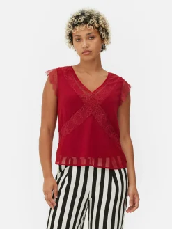 Beetlejuice X Colleen Atwood Lace Trim Blouse