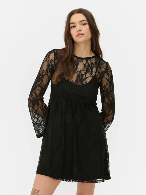 Beetlejuice X Colleen Atwood Lace Mini Dress