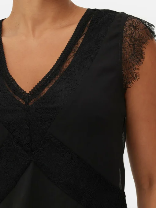 Beetlejuice X Colleen Atwood Lace Trim Blouse