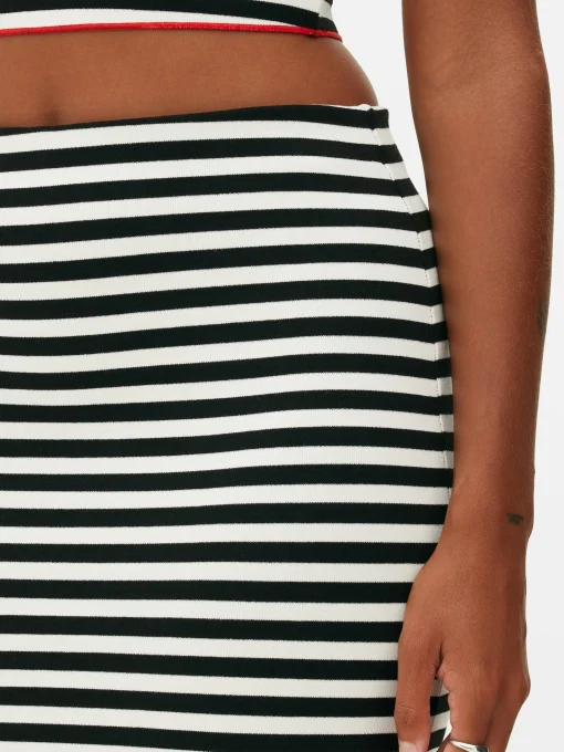 Beetlejuice X Colleen Atwood Stripe Midi Skirt Set