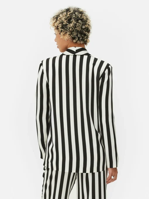 Beetlejuice X Colleen Atwood Striped Blazer