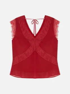 Beetlejuice X Colleen Atwood Lace Trim Blouse