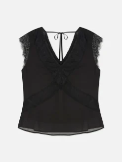 Beetlejuice X Colleen Atwood Lace Trim Blouse
