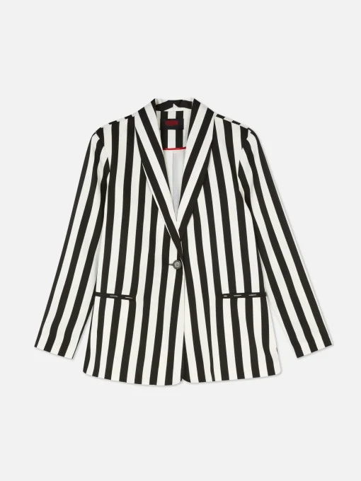Beetlejuice X Colleen Atwood Striped Blazer