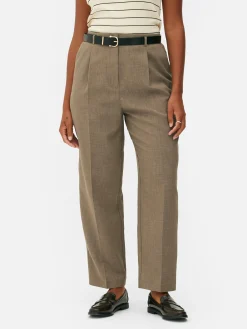 Belted Pleated Pants