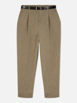 Belted Pleated Pants