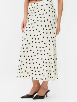Bias-Cut Midi Skirt