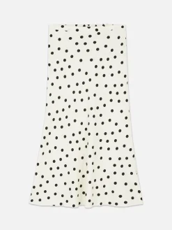 Bias-Cut Midi Skirt