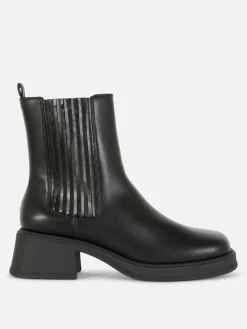 Block Heel Chelsea Boots