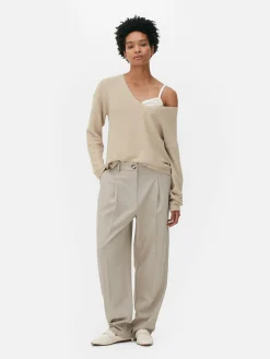 Boat Neck Long Sleeve Sweater