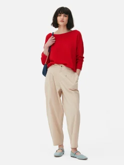 Boat Neck Long Sleeve Sweater