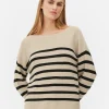 Boat Neck Long Sleeve Sweater