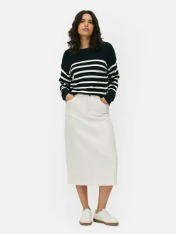 Boat Neck Long Sleeve Sweater