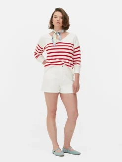 Boat Neck Long Sleeve Sweater