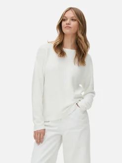 Boat Neck Long Sleeve Sweater