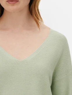 Boat Neck Long Sleeve Sweater