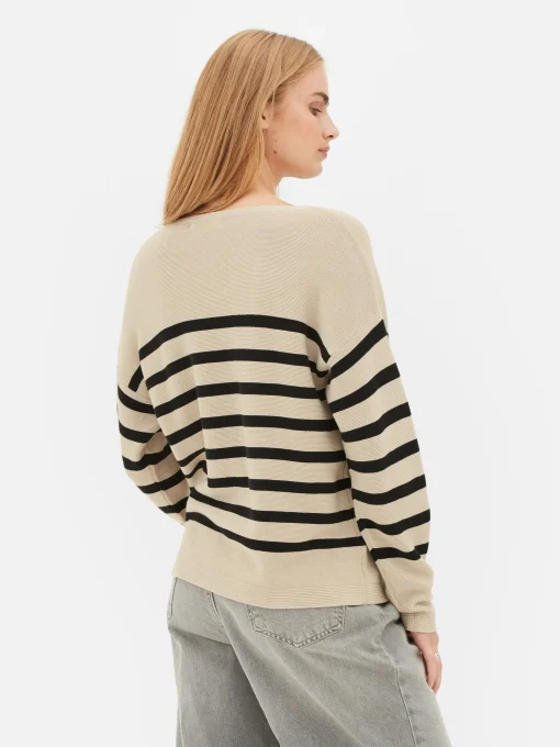 Boat Neck Long Sleeve Sweater