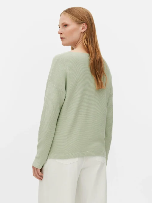 Boat Neck Long Sleeve Sweater