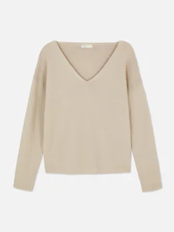 Boat Neck Long Sleeve Sweater