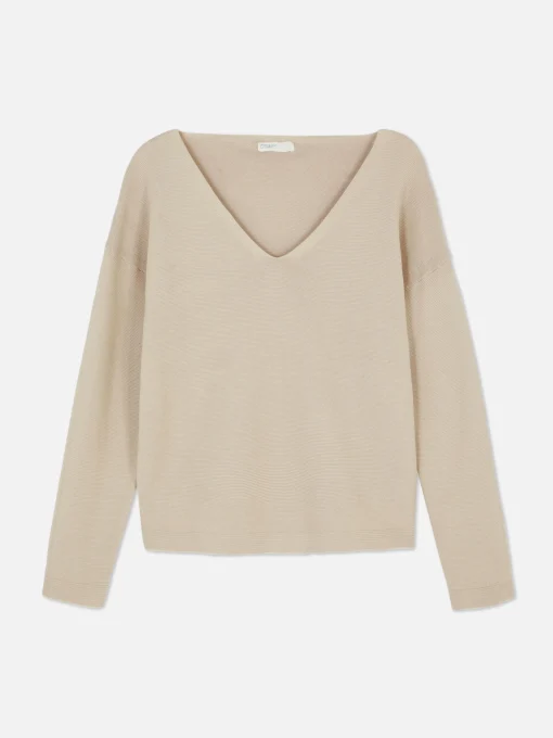 Boat Neck Long Sleeve Sweater