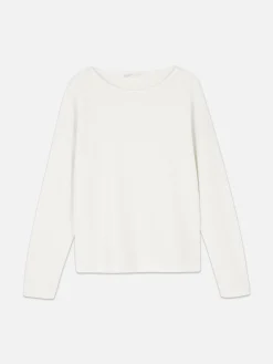 Boat Neck Long Sleeve Sweater