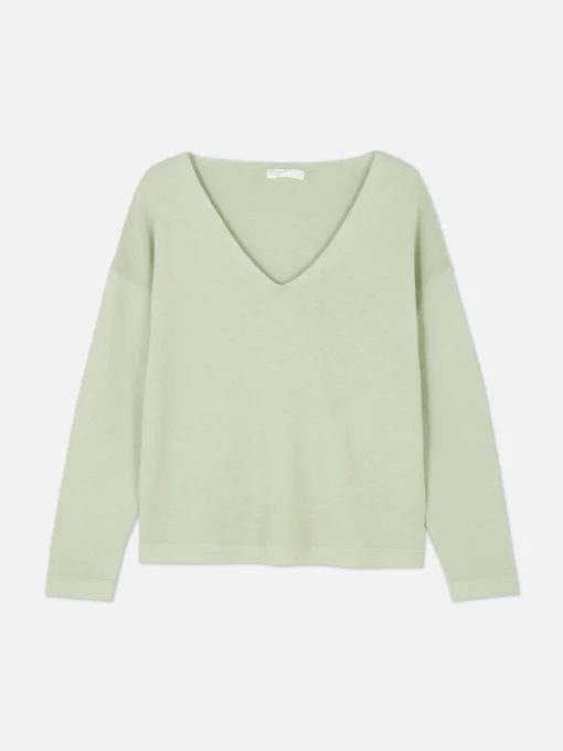 Boat Neck Long Sleeve Sweater