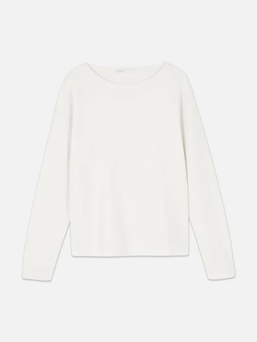 Boat Neck Long Sleeve Sweater