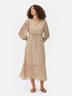 Boho V-Neck Midaxi Dress