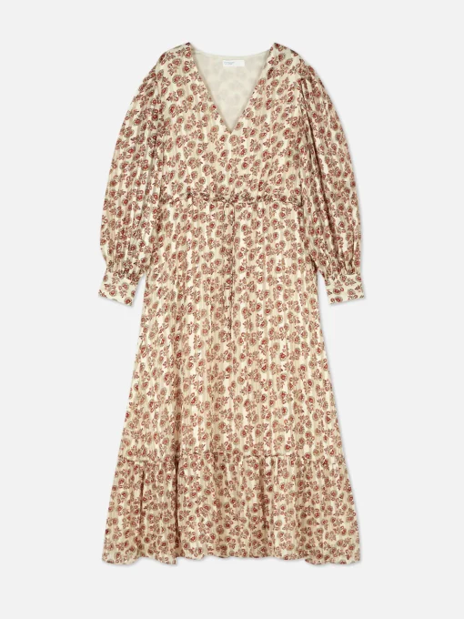 Boho V-Neck Midaxi Dress