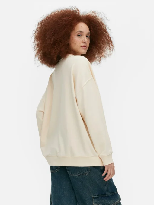Boston Print Oversized Sweatshirt