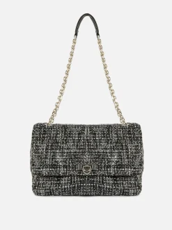 Bouclé Flap Front Crossbody Bag