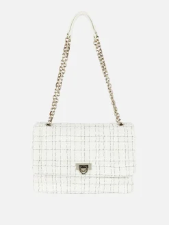 Bouclé Flap Front Crossbody Bag