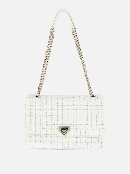 Bouclé Flap Front Crossbody Bag