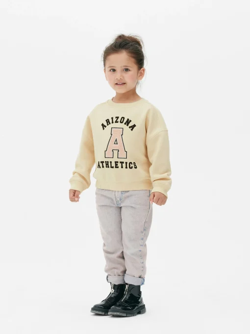 Bouclé Letter Collegiate Sweatshirt