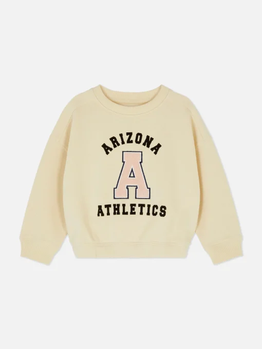 Bouclé Letter Collegiate Sweatshirt