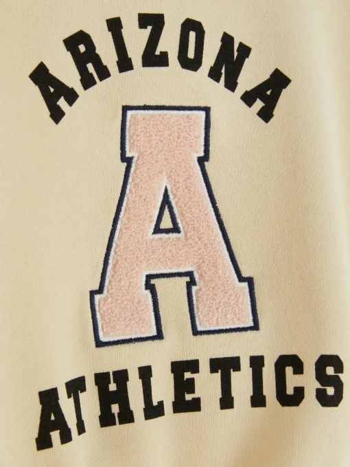 Bouclé Letter Collegiate Sweatshirt