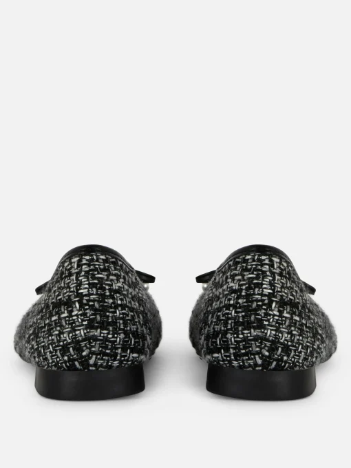 Boucle Contrast Toe Cap Ballet Flats